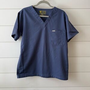 FIGS Catarina One Pocket Scrub Top Navy Blue Size M Medical Uniform